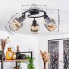 WIGAN Ceiling Light black, 3-light sources