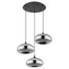 Globo SELLY Pendant Light black, 3-light sources