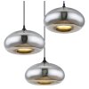 Globo SELLY Pendant Light black, 3-light sources