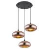 Globo SELLY Pendant Light black, 3-light sources