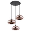 Globo SELLY Pendant Light black, 3-light sources