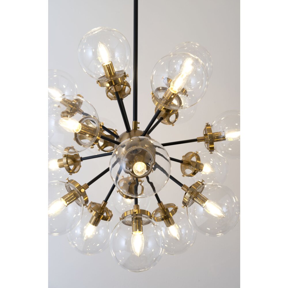 Holländer MOLTIPLICATORE Pendant Light brass, black, 18-light sources