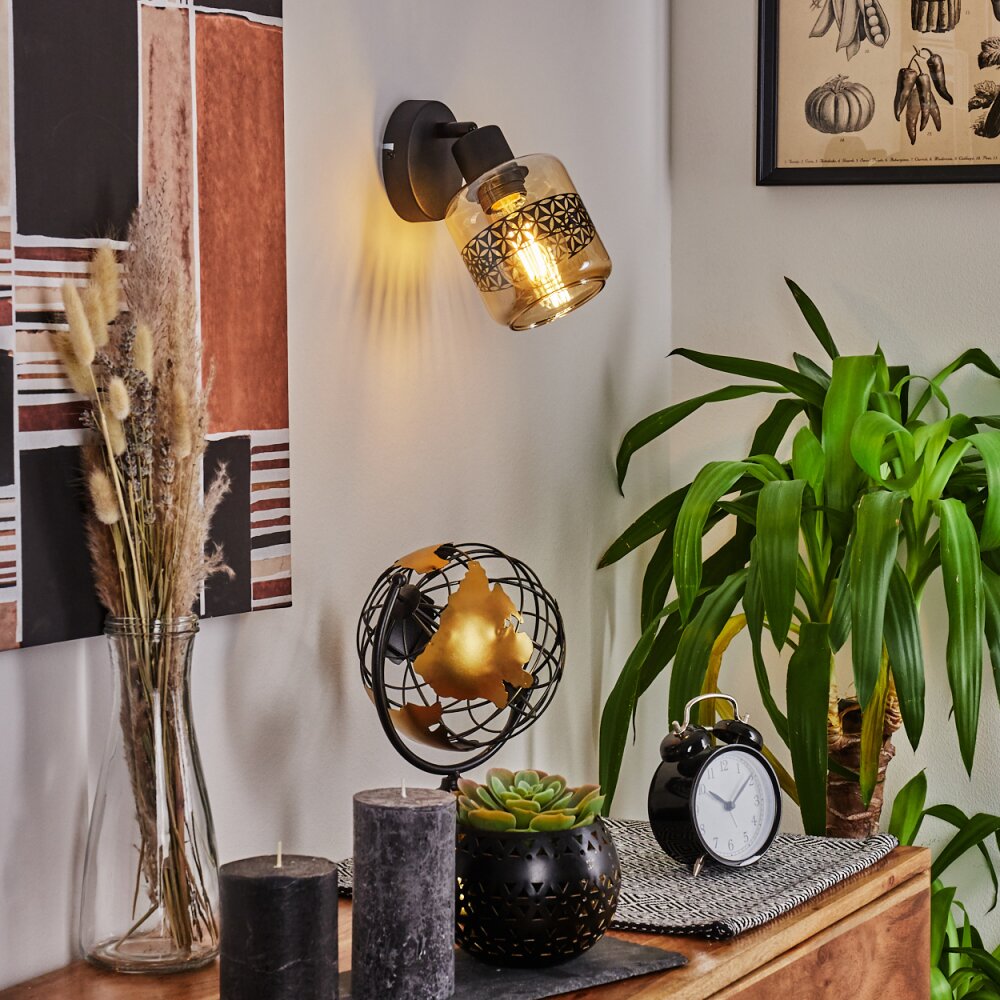 WIGAN Wall Light black, 1-light source