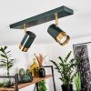 CAMPANAS Ceiling Light green, brass, 2-light sources