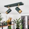 CAMPANAS Ceiling Light green, brass, 2-light sources