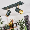 CAMPANAS Ceiling Light green, brass, 2-light sources