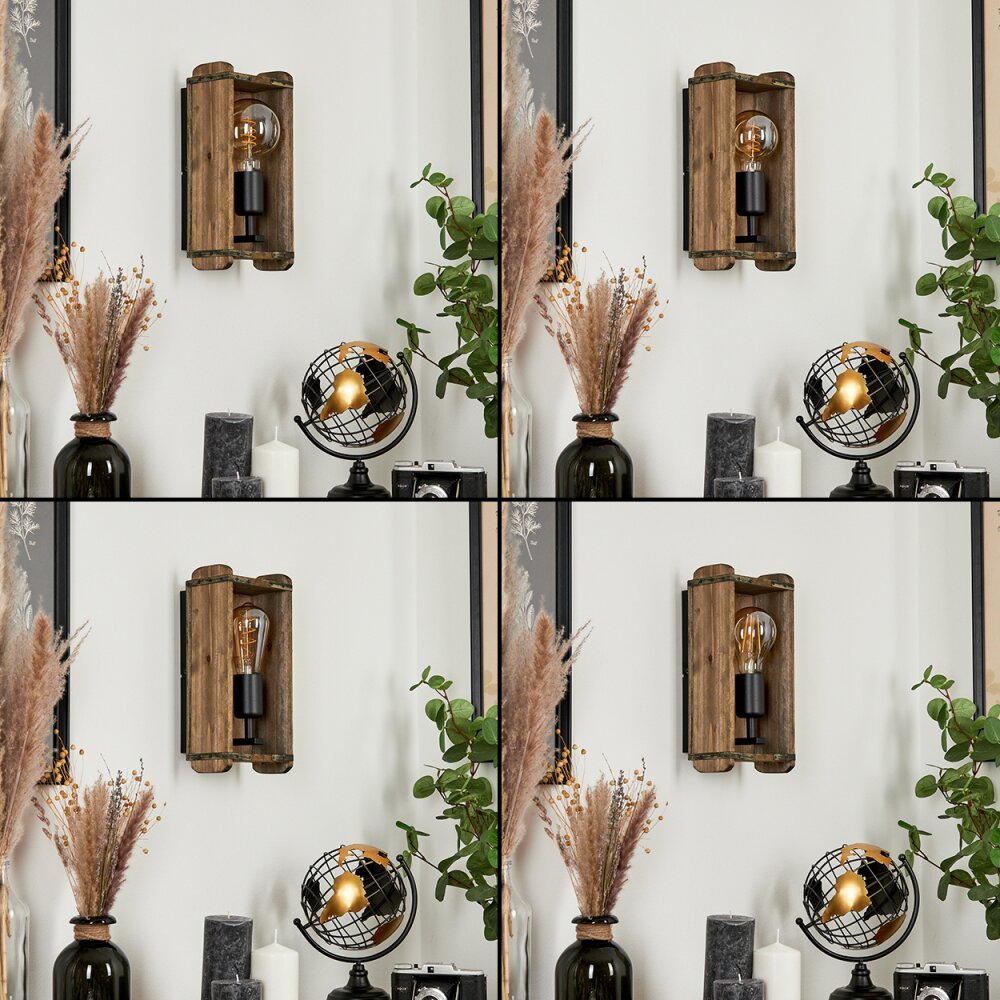 AVESTRUZ Wall Light Ecru, black, 1-light source