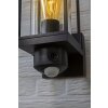 Lutec FLAIR Outdoor Wall Light black, 1-light source, Motion sensor