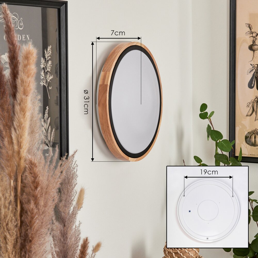 CORINTO Wall Light LED Ecru, black, 1-light source