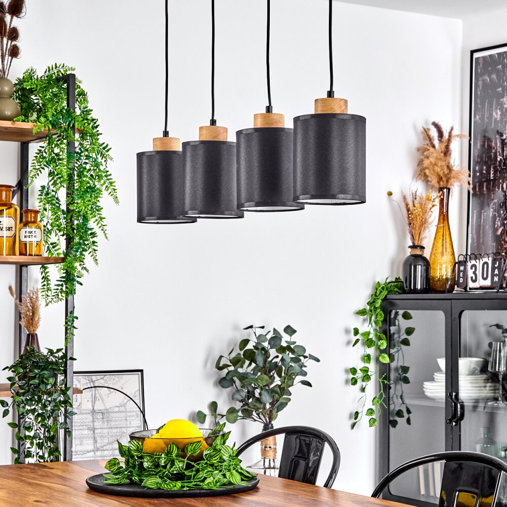 CHIUVI Pendant Light Ecru, black, 4-light sources