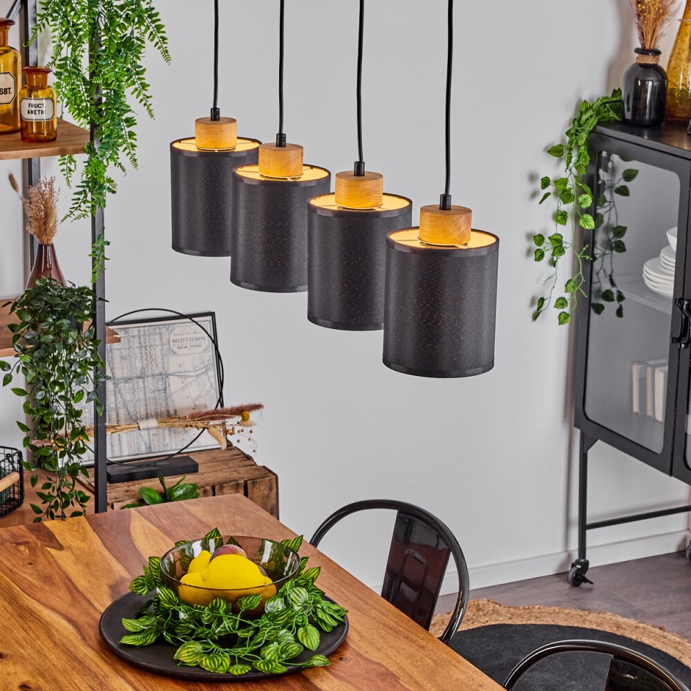 CHIUVI Pendant Light Ecru, black, 4-light sources
