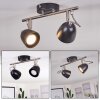 MOESDORF Ceiling Light matt nickel, black, 2-light sources