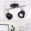 MOESDORF Ceiling Light matt nickel, black, 2-light sources