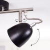 MOESDORF Ceiling Light matt nickel, black, 2-light sources