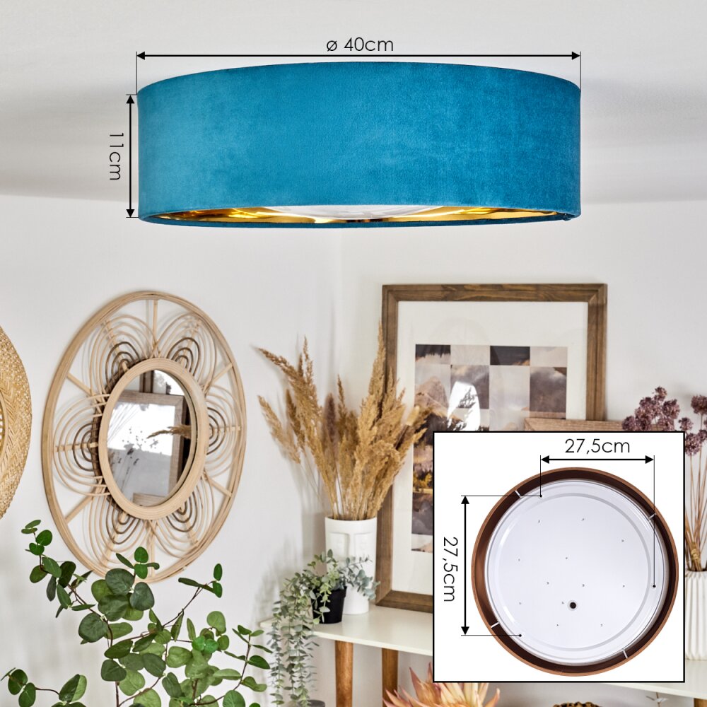 MARIPI Ceiling Light LED blue, gold, 1-light source