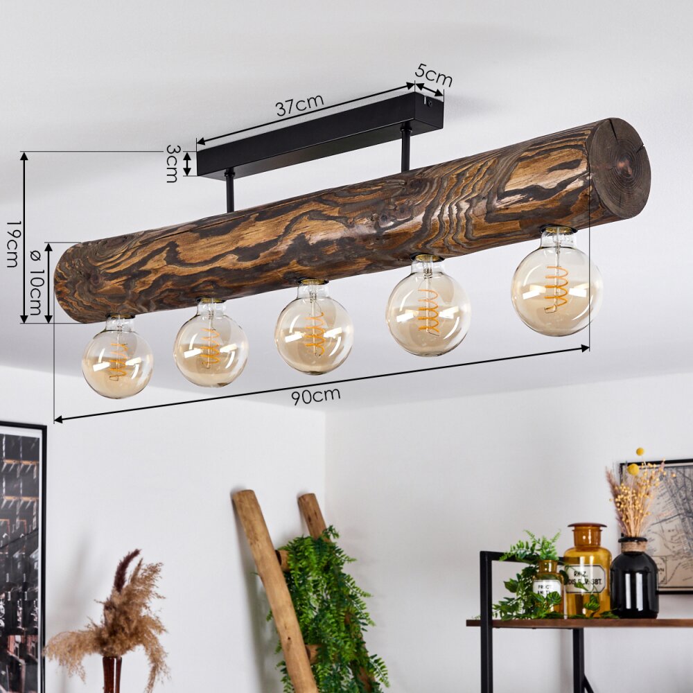 CANEDO Ceiling Light brown, Ecru, black, 5-light sources