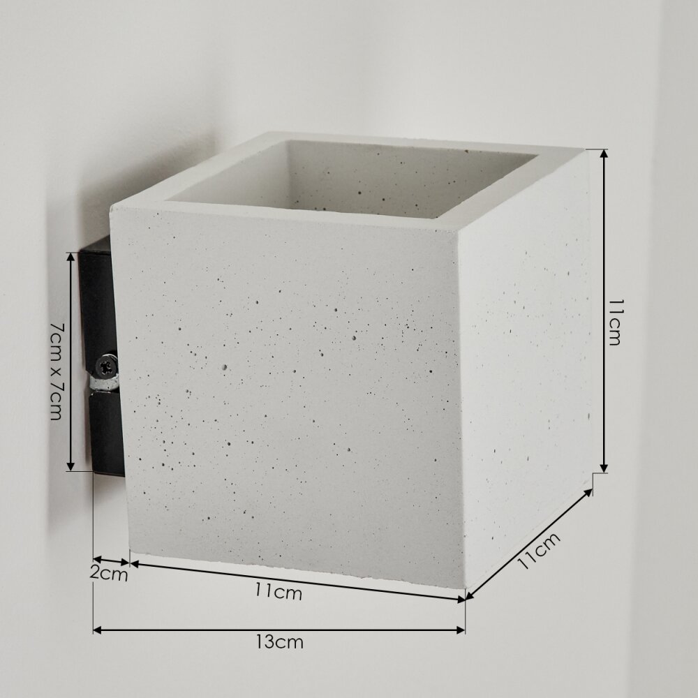 POLCURA Wall Light white, 1-light source