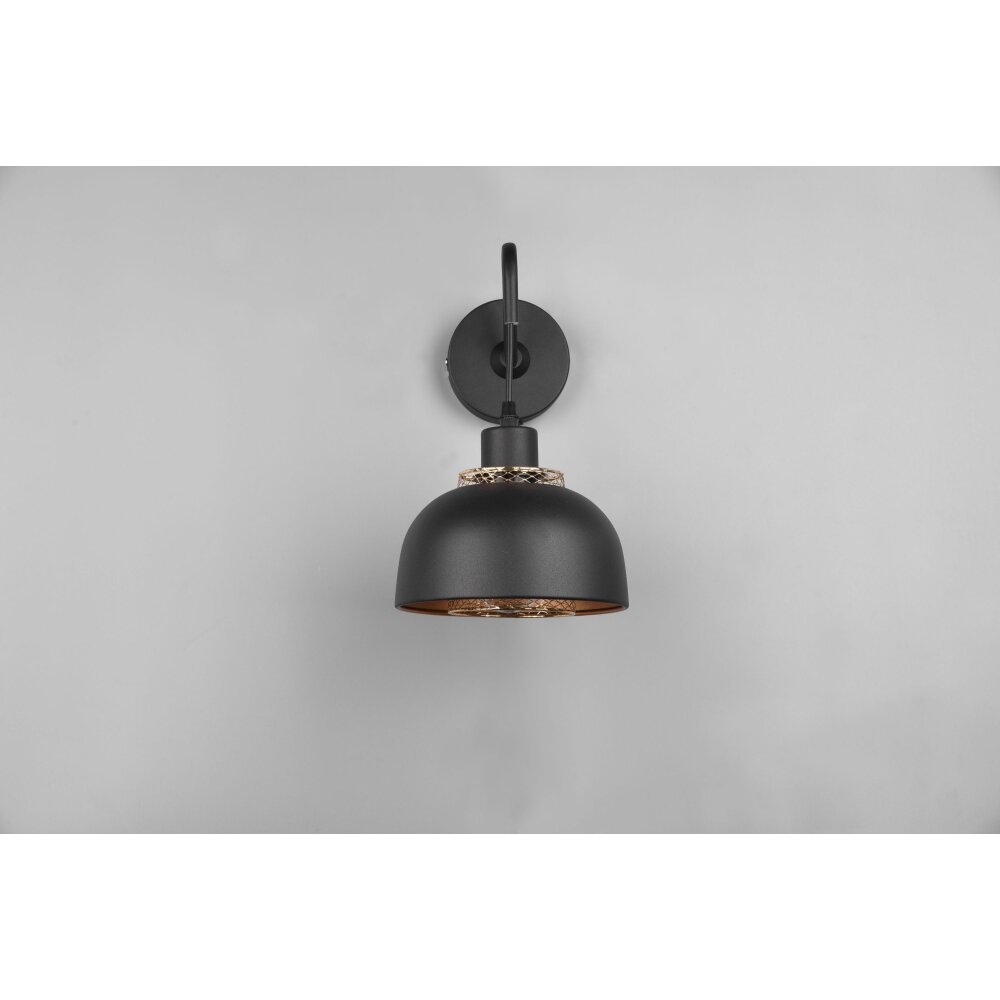 Reality Punch Wall Light black, 1-light source