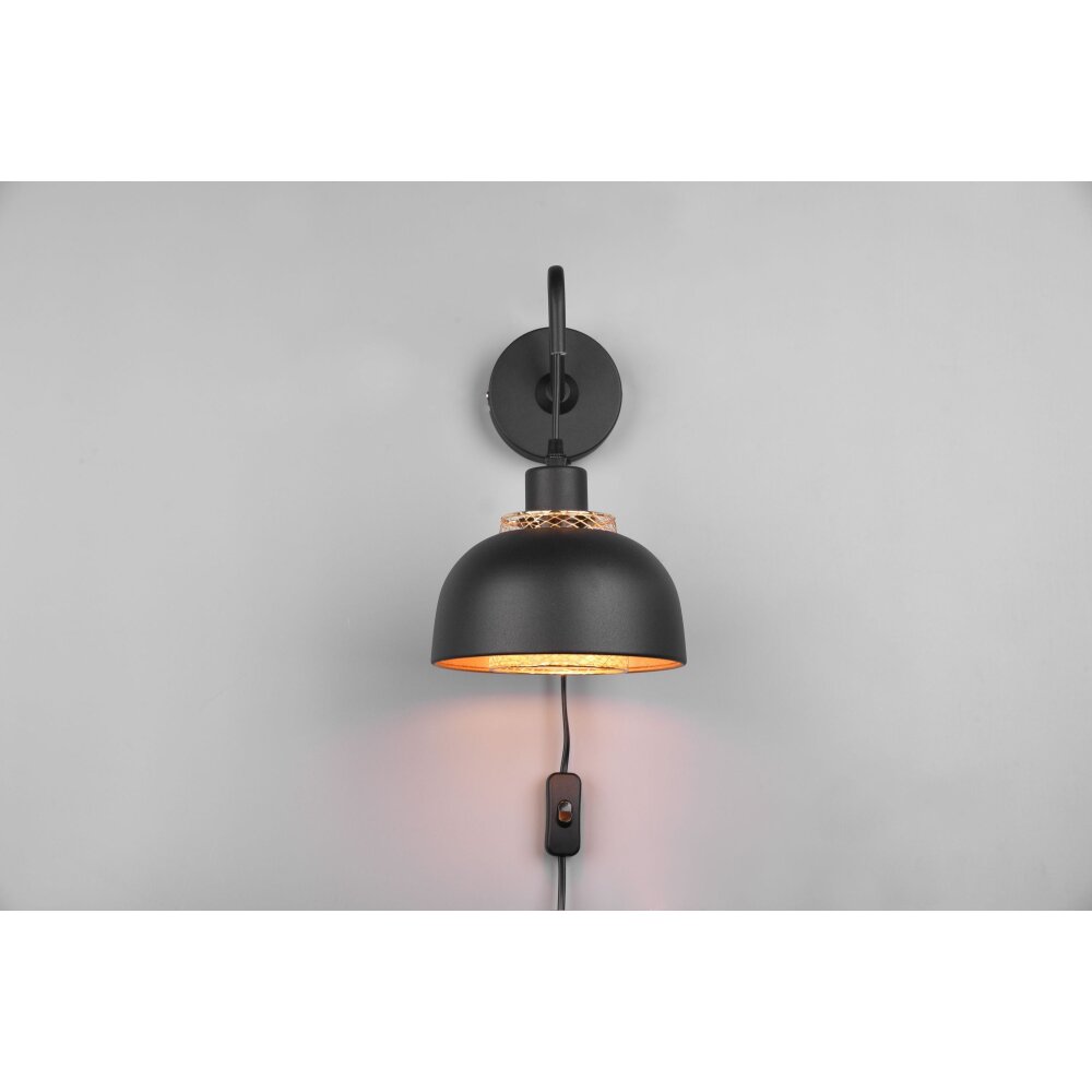 Reality Punch Wall Light black, 1-light source