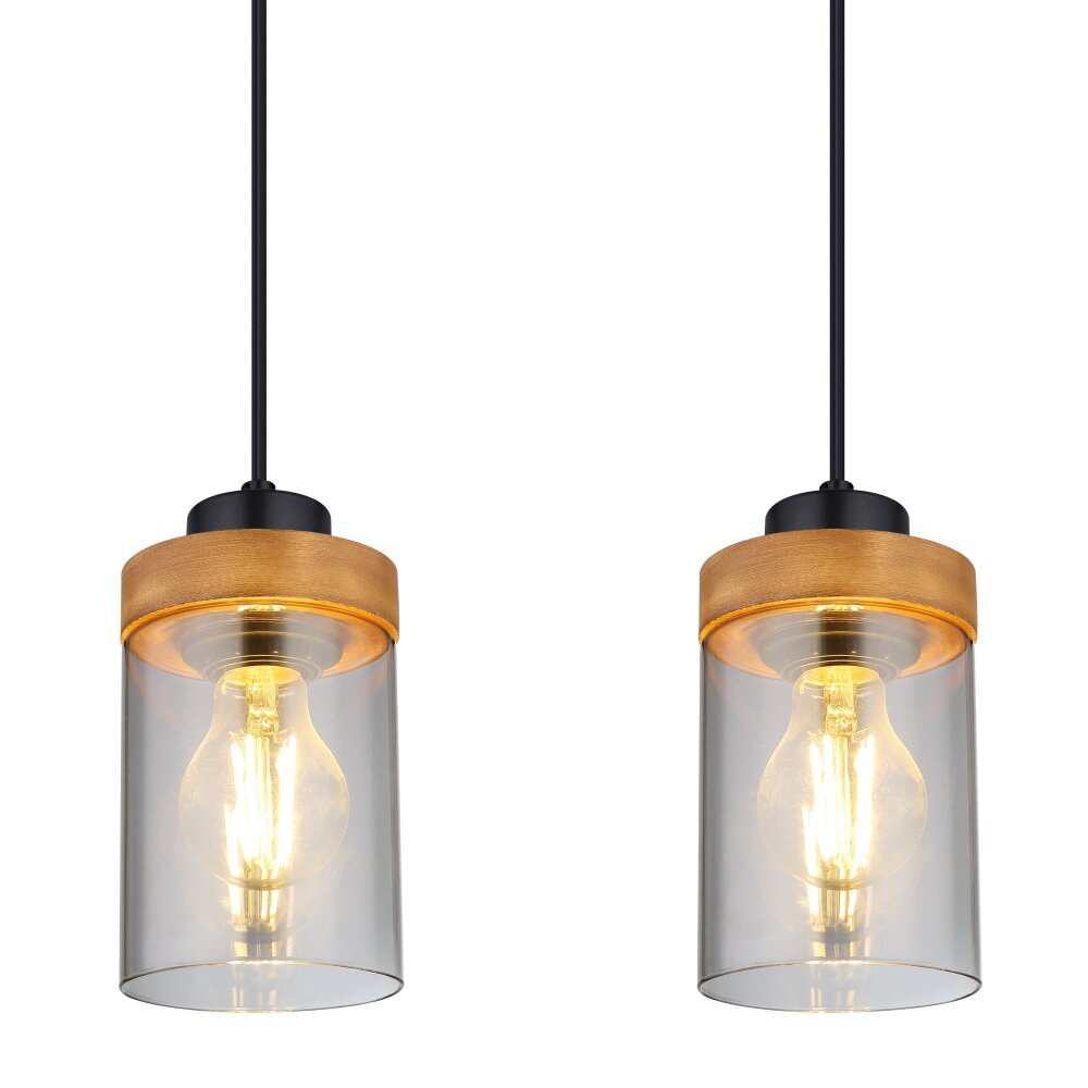 Globo FINCA Pendant Light Ecru, black, 3-light sources