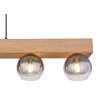 Globo MOITAS Pendant Light Wood like finish, black, 5-light sources