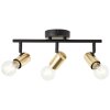 Brilliant Kerry Ceiling Light gold, black, 3-light sources