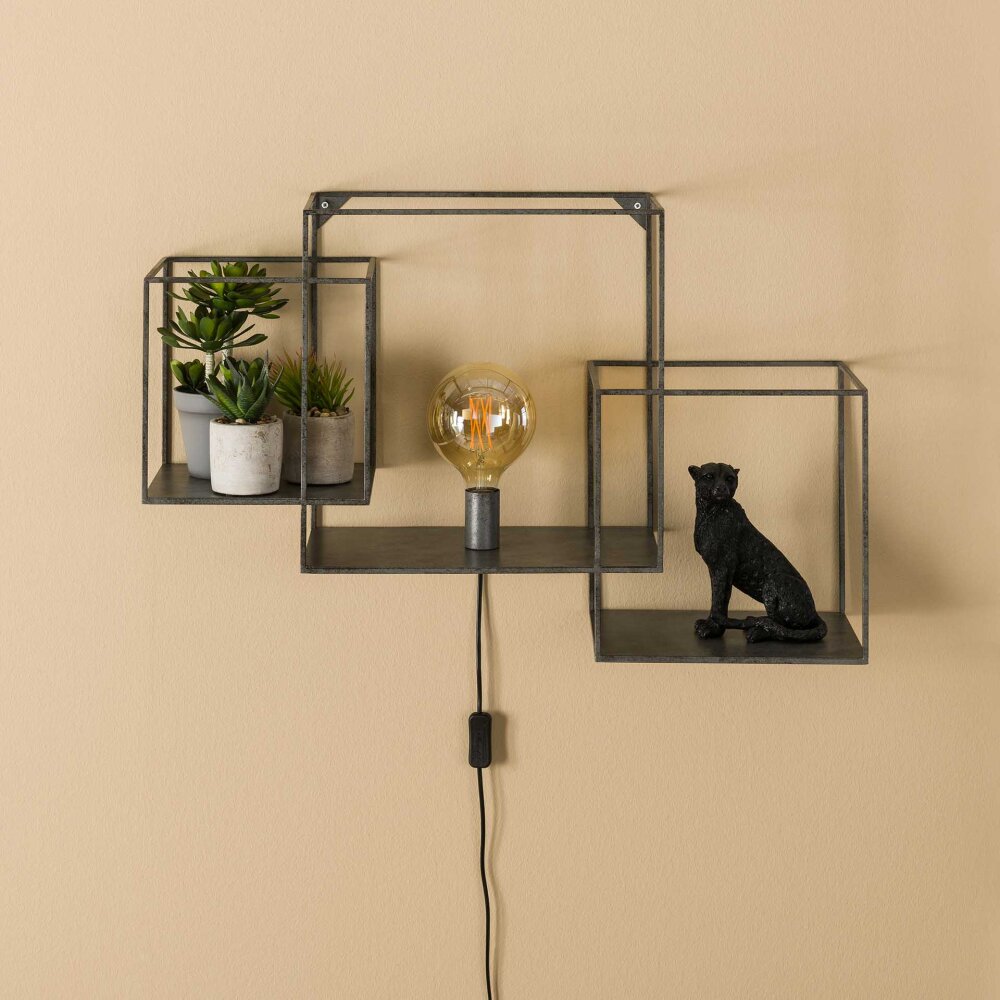 Maynal Wall Light Oxidised Silver, 1-light source