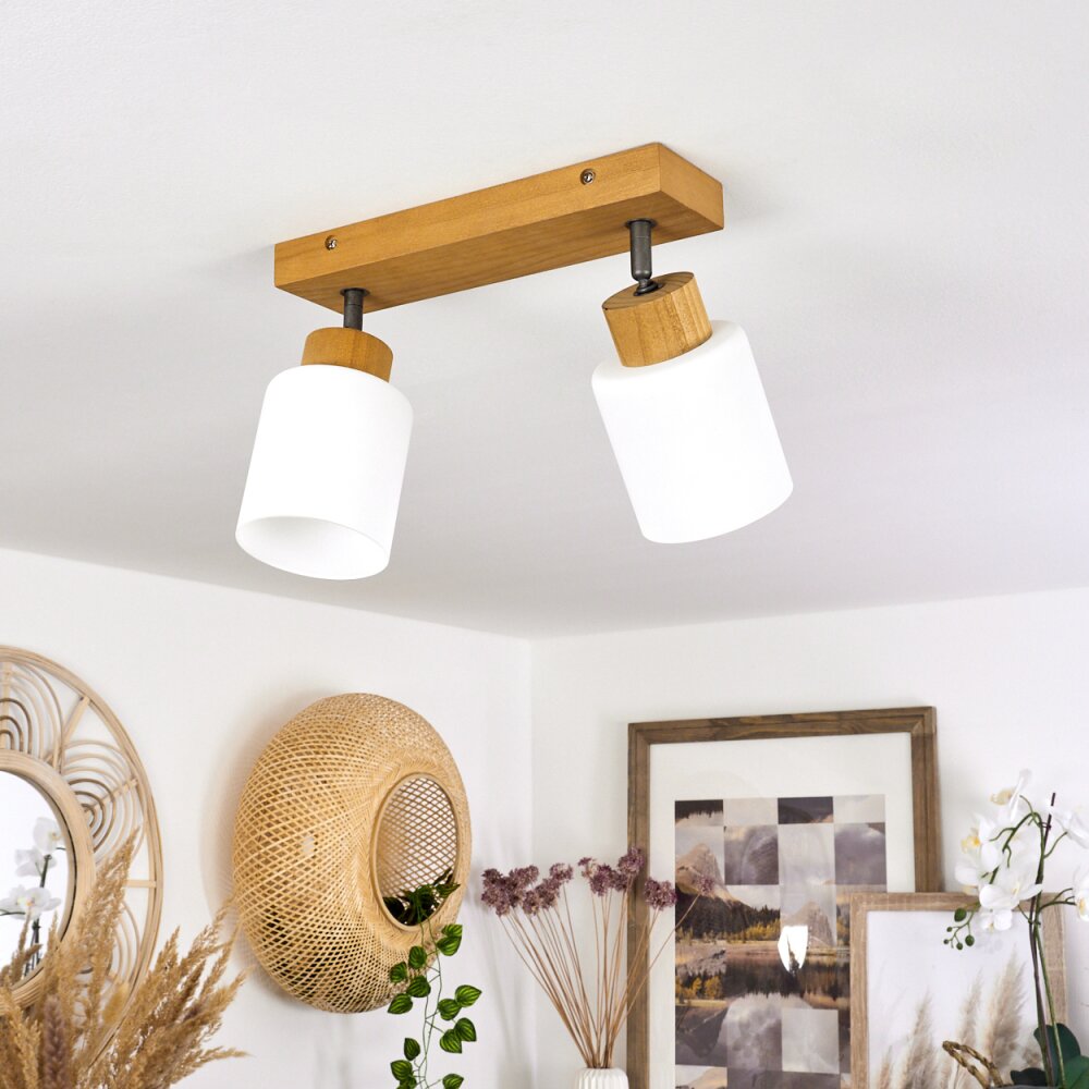 Tercier Ceiling Light Oxidised Silver, Ecru, 2-light sources