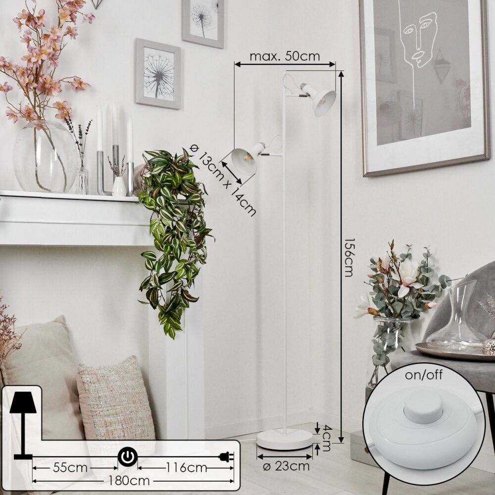 Vouzy Floor Lamp white, 2-light sources