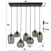 Barcarena Pendant Light black, 7-light sources