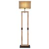 Globo OSSI Floor Lamp Wood like finish, black, 1-light source