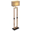 Globo OSSI Floor Lamp Wood like finish, black, 1-light source