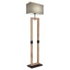 Globo OSSI Floor Lamp Wood like finish, black, 1-light source