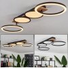 Avelal Ceiling Light LED brown, Wood like finish, black, 1-light source