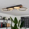 Avelal Ceiling Light LED brown, Wood like finish, black, 1-light source