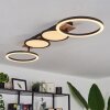 Avelal Ceiling Light LED brown, Wood like finish, black, 1-light source