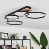 Avelal Ceiling Light LED brown, Wood like finish, black, 1-light source