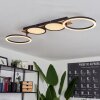 Avelal Ceiling Light LED brown, Wood like finish, black, 1-light source