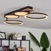 Avelal Ceiling Light LED brown, Wood like finish, black, 1-light source