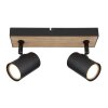 Globo ROBBY Ceiling Light Wood like finish, black, 2-light sources