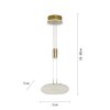 Paul Neuhaus Q-ETIENNE Pendant Light LED brass, 1-light source, Remote control