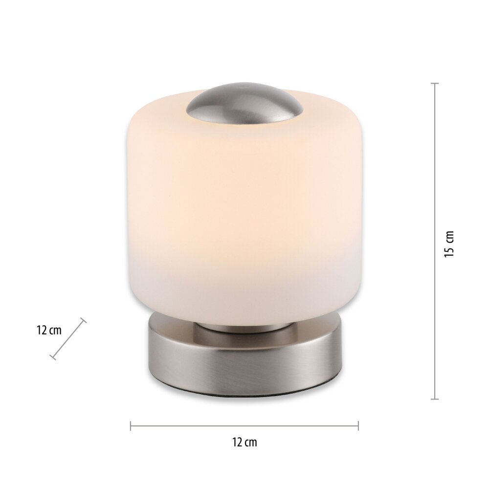 Paul Neuhaus BOTA Table lamp LED brushed steel, 1-light source