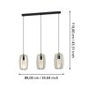 Eglo BAJAZZARA Pendant Light black, 3-light sources