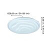 Eglo BATTISTONA Ceiling Light LED white, 8-light sources, Remote control