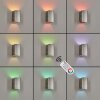 Bafueiras Outdoor Wall Light LED matt nickel, white, 1-light source, Remote control, Colour changer