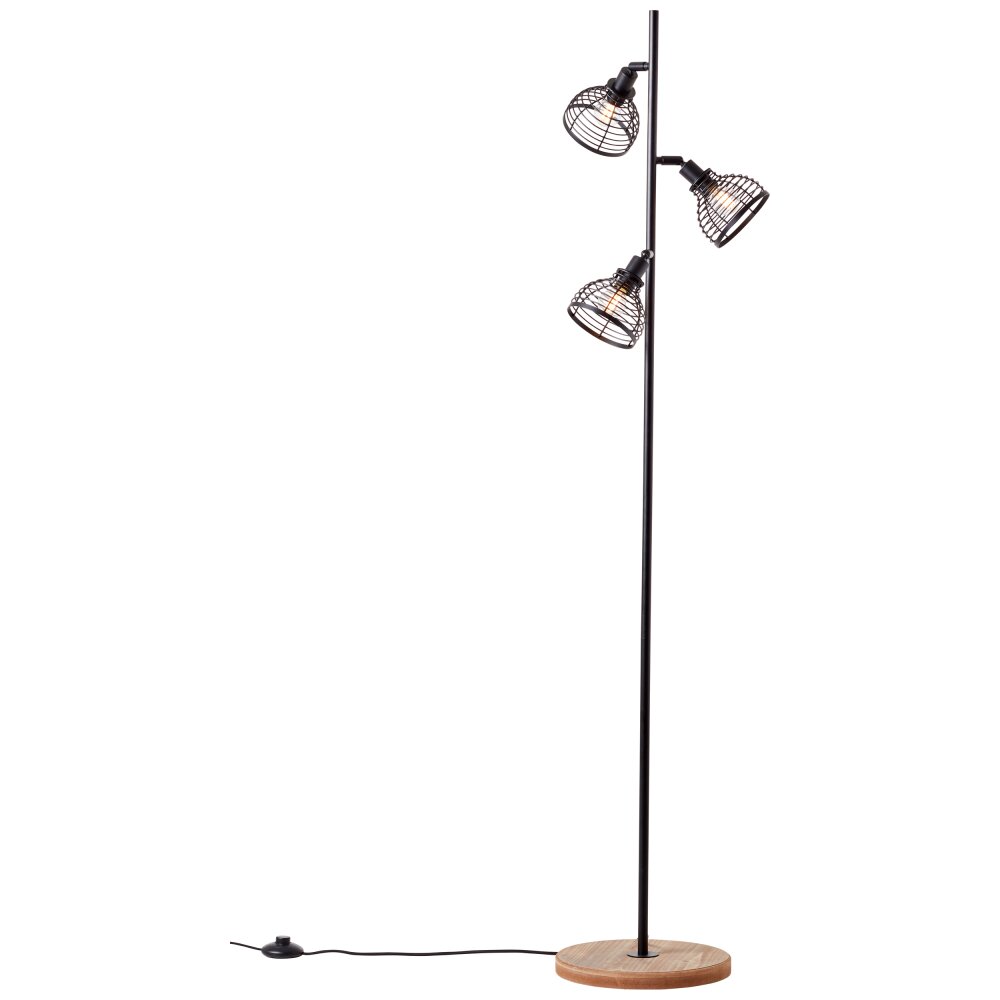 Brilliant Avia Floor Lamp Ecru, black, 3-light sources