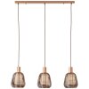 Brilliant Wallace Pendant Light Mocha, 3-light sources