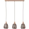 Brilliant Wallace Pendant Light Mocha, 3-light sources