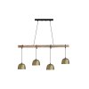 Globo HERMI Pendant Light antique brass, Ecru, 4-light sources