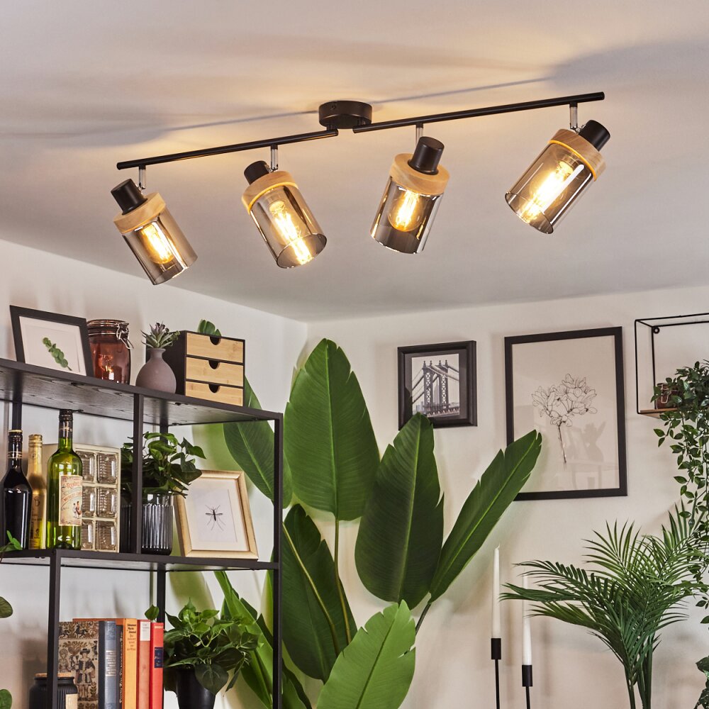 Azinhalinho Ceiling Light chrome, black, 4-light sources